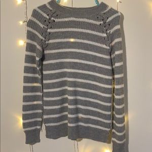 Cute grey and white sweater
